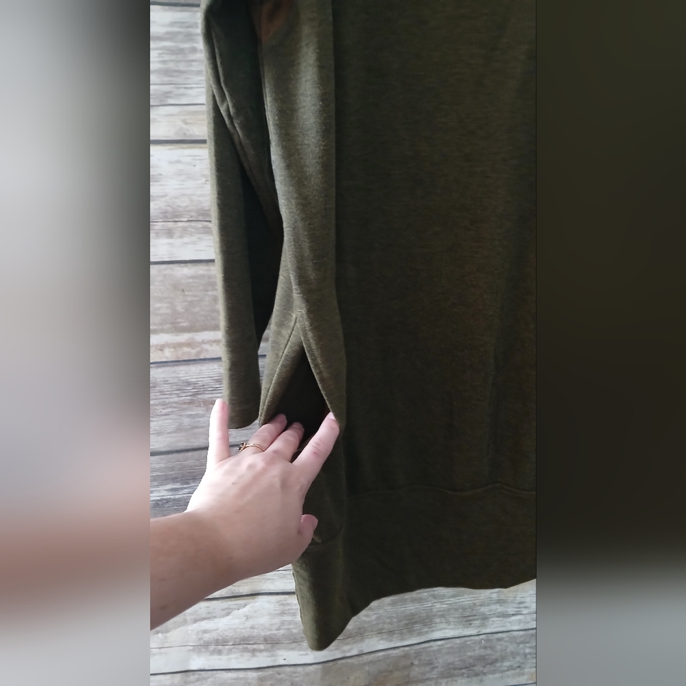 Prana Olive and Brown Knit Dress, Size S - Picture 9 of 11